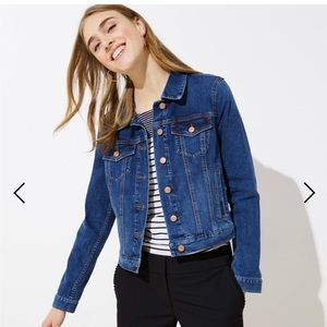 LOFT Modern Jean Jacket, denim jacket, size large